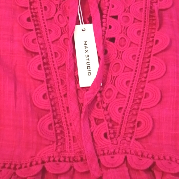 Max Studio " Cerise" Boho Blouse in Size XS (NWT) - Picture 8 of 10